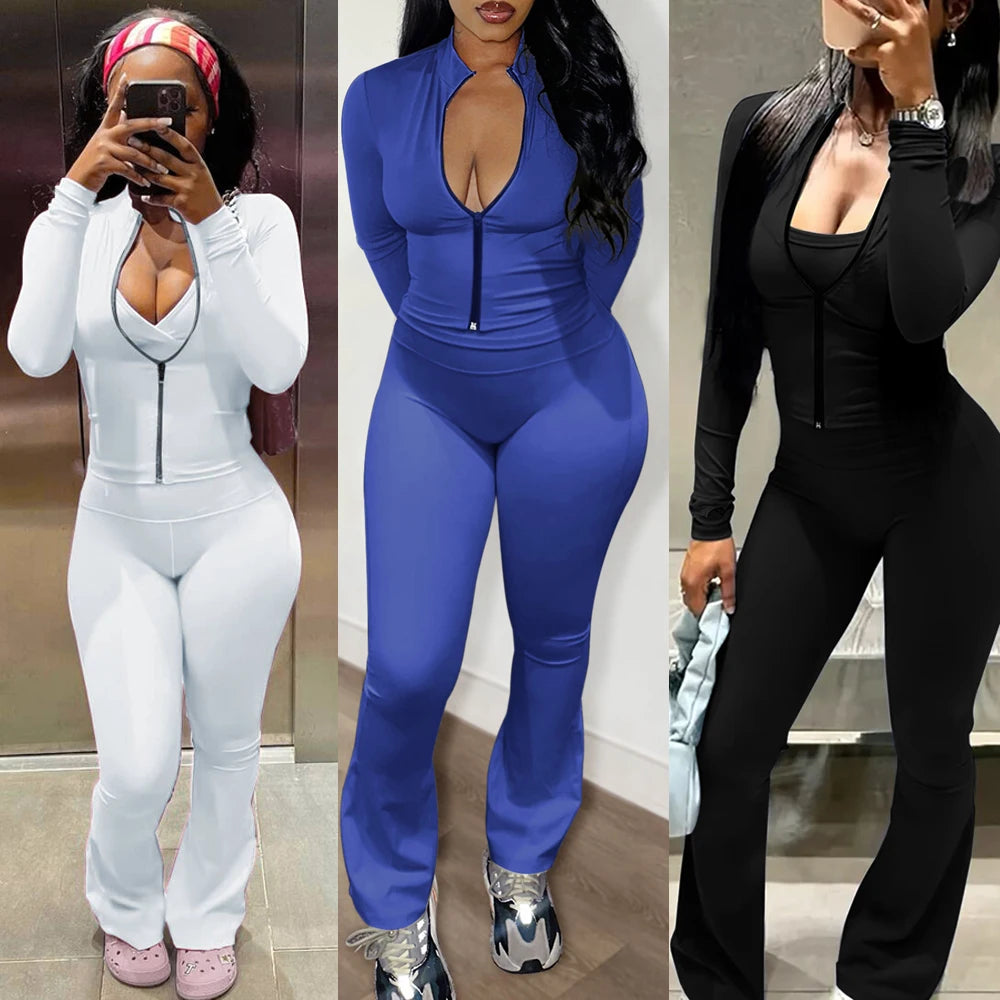 Loungewear Tracksuits Womens Two Piece Set Activewear Full Sleeve Outfit