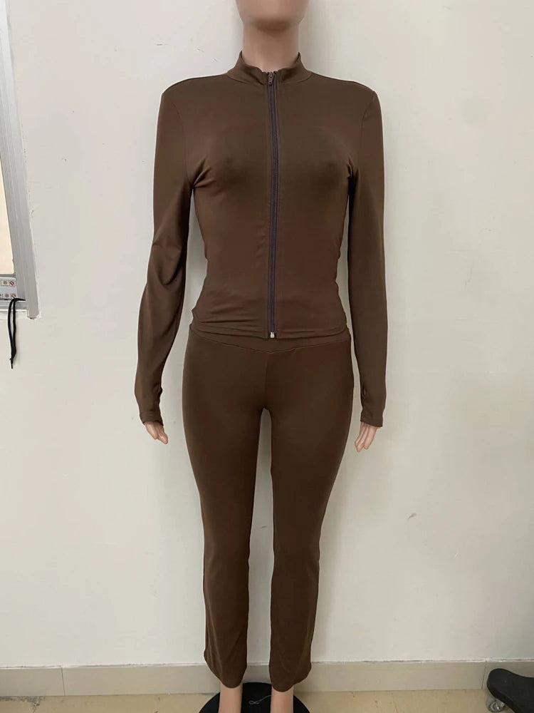 Loungewear Tracksuits Womens Two Piece Set Activewear Full Sleeve Outfit
