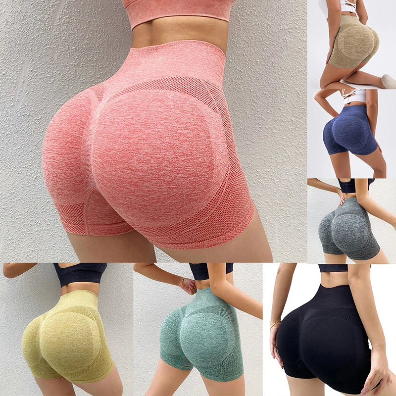 Jogging Fitness High Waist Push Up Gym Shorts