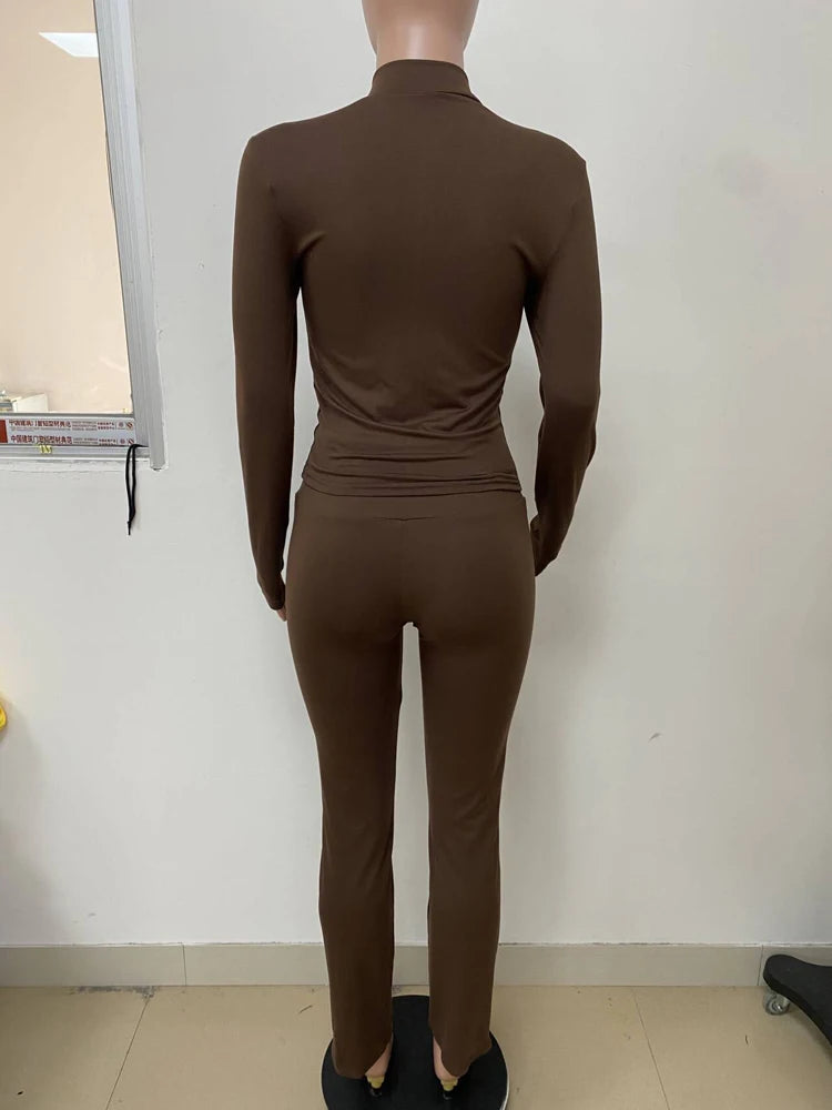 Loungewear Tracksuits Womens Two Piece Set Activewear Full Sleeve Outfit